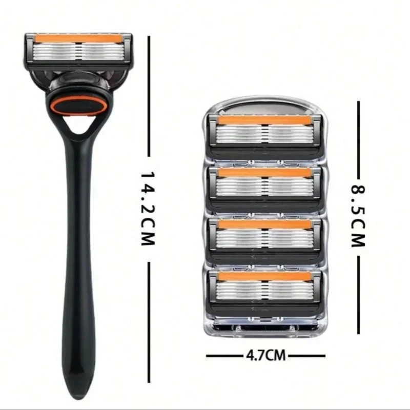 ماكينة حلاقة أصلية جديدة مكونة من 5 طبقات ماكينة حلاقة يدوية للرجال ماكينة إزالة شعر الوجه ماكينة حلاقة آمنة
