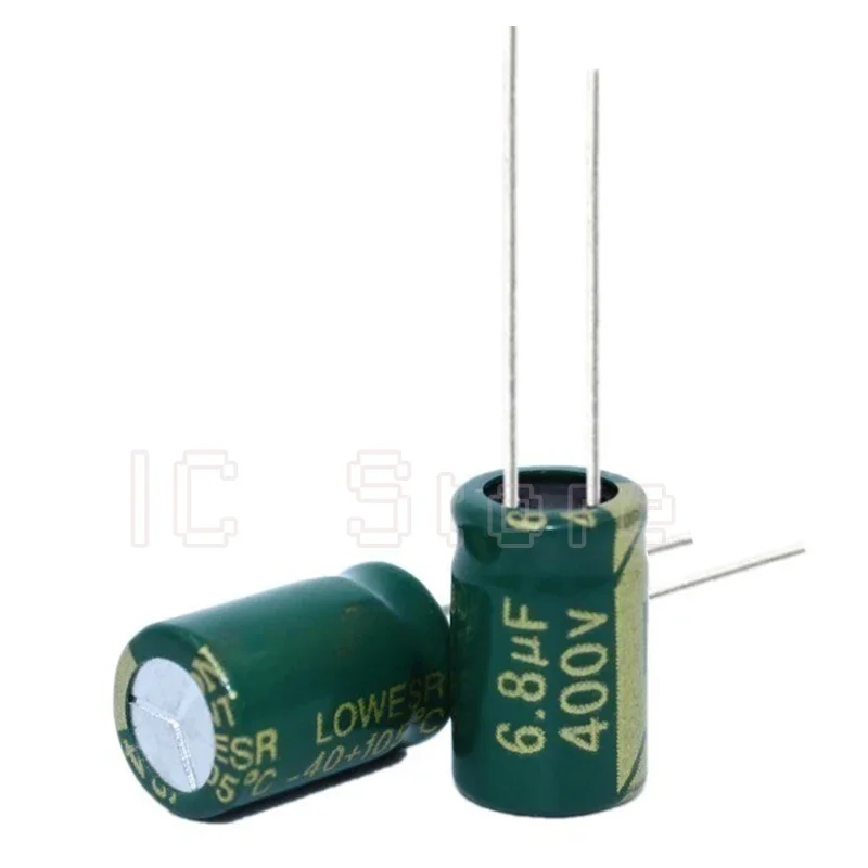 50PCS 400V 6.8uf Capacitor 8x12mm Aluminum Electrolytic Capacitor Low ESR High Frequency 8*12