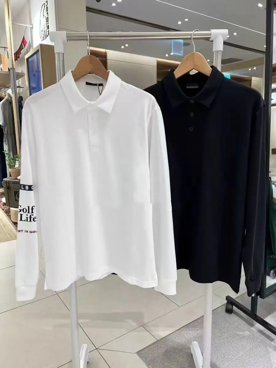 Men Golf T Shirt 2025 New Turtleneck Long-sleevedman Summer Breathable Man Golf Polo Shirt