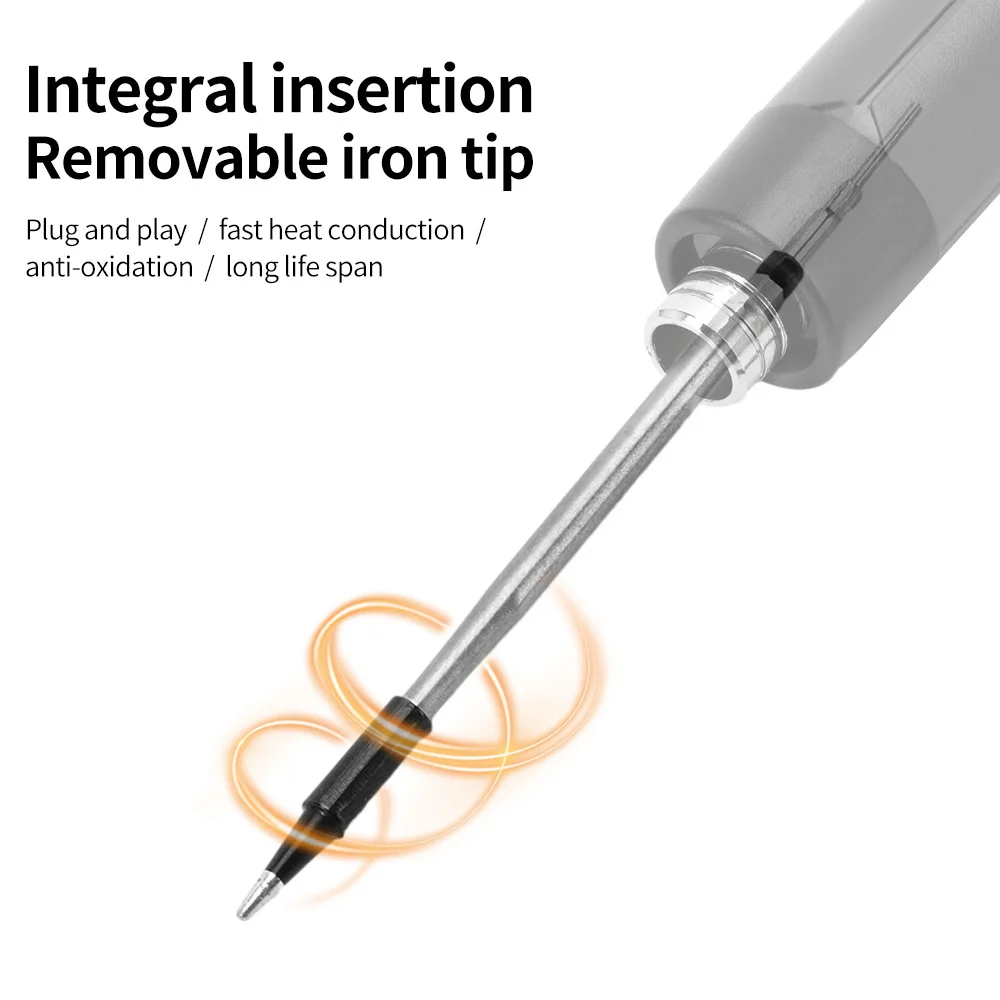 Imagem -04 - Ferro de Solda Elétrico sem Fio Usb C200s Pontas de Ferro de Solda Substituíveis Tipo-c 5v 8w Carregamento Rápido Ferramentas de Soldagem de Reparo Portátil