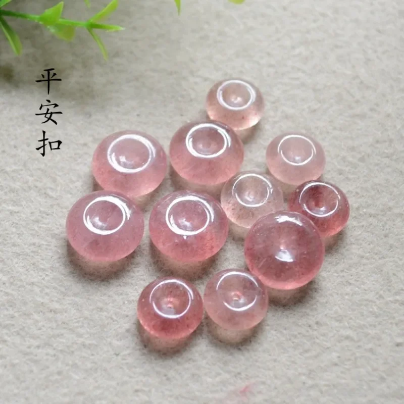 5pc Natural Chalcedony Doughnut Beads Accessories DIY Pendant Necklace Jewellery Fashion Hand-Carved Lucky Gift