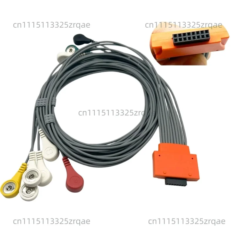 Holter ECG Lead Wires Cable for Cardioline Walk400h 5/7/10 Leads Snap Type IEC Standard