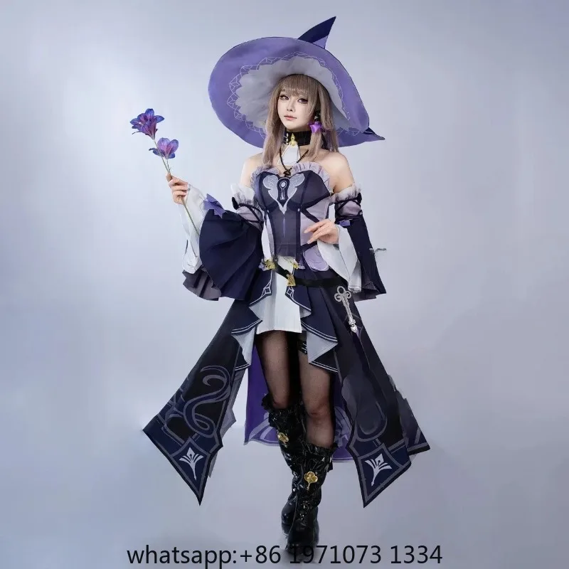 CoserStar-R Game Honkai Star Rail The Herta Cosplay Costume Dress Women Anime Comic Animation Halloween Party Outfit Wig Shoes