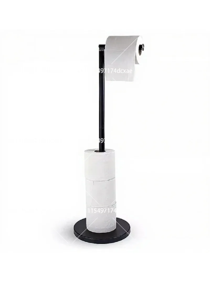 Freestanding Stainless Steel Toilet Paper Holder Floor Stand with Stable Base Roll Paper Dispenser for Bathroom