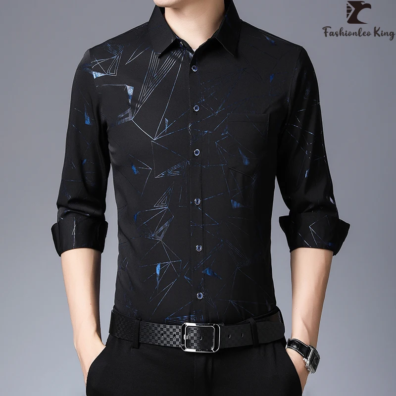 

Классическая мужская рубашка в британском стиле с длинным рукавом, мужские топы на пуговицах