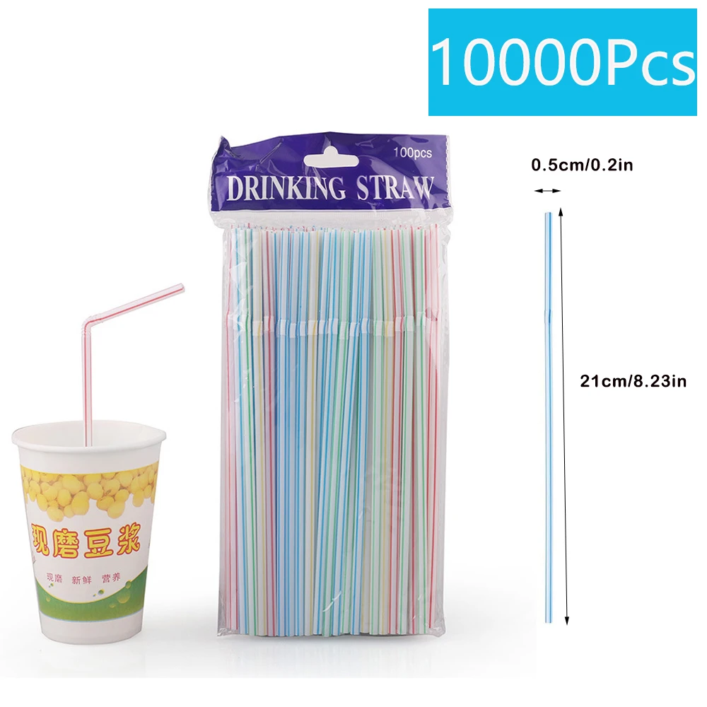NONE 50-10000 Stück schwarze Trinkhalme, Cocktail Rietjes Milch tee Bar Party Hochzeit Küche Wohn accessoire Getränke Stroh Großhandel 7