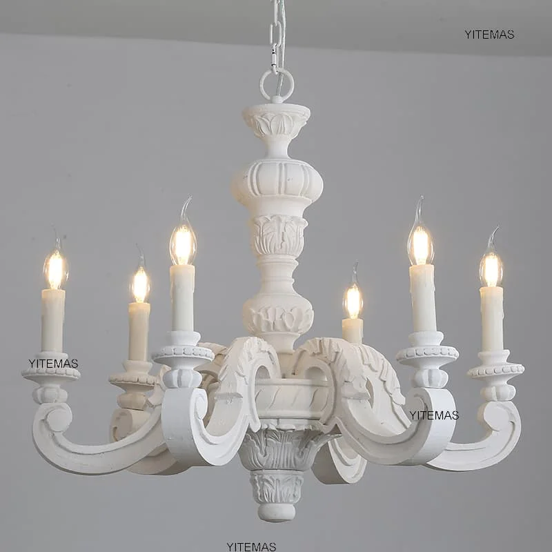 Roman Pillar chandeliers wooden carved hanging lights italian murano retro chandelier vintage elegant bedroom living room lights