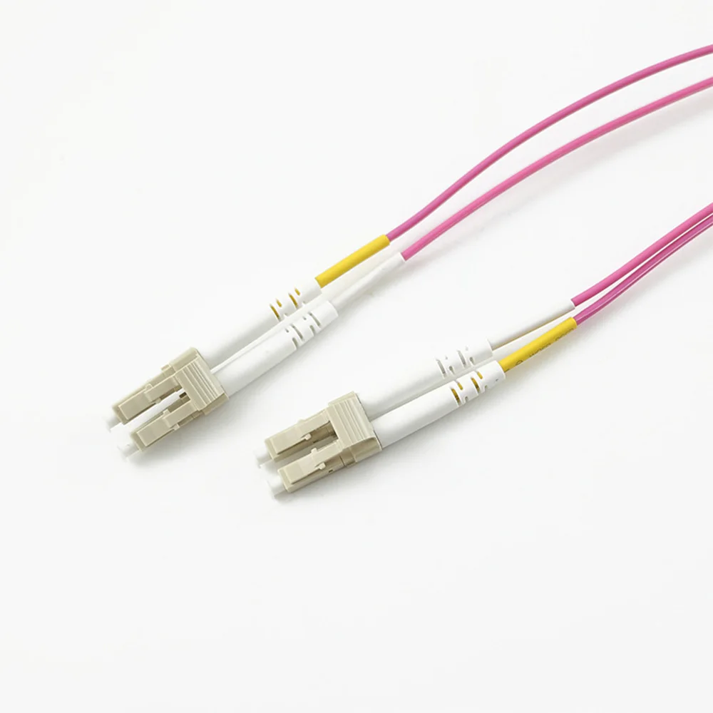 10pcs/lot LC-LC OM4 multimode optical cables per set, 3.0mm multimode duplex LC-UPC fiber jumpers, 3M