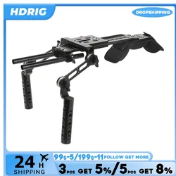 HDRiG Universal Shoulder kit Dslr Camera Shoulder Rig With ARRI Dovetail Plate And Rosette arm Handle Adjustable For Cine Camera