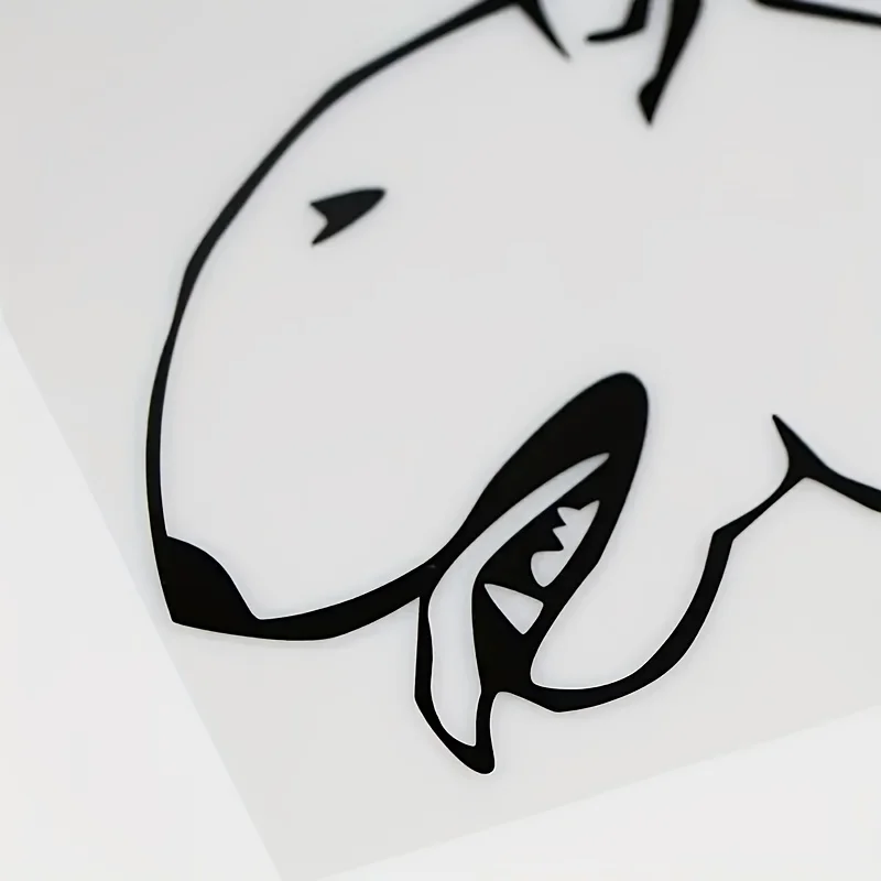 

1PC Bull Terrier Silhouette Vinyl Sticker, 2D Flat Decal for Car & Motorcycle Decor