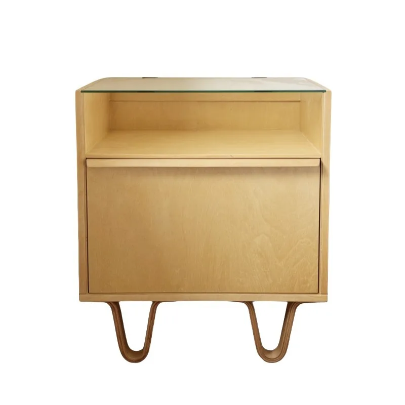 Medieval birch marine board bedside table simple modern multi-functional locker