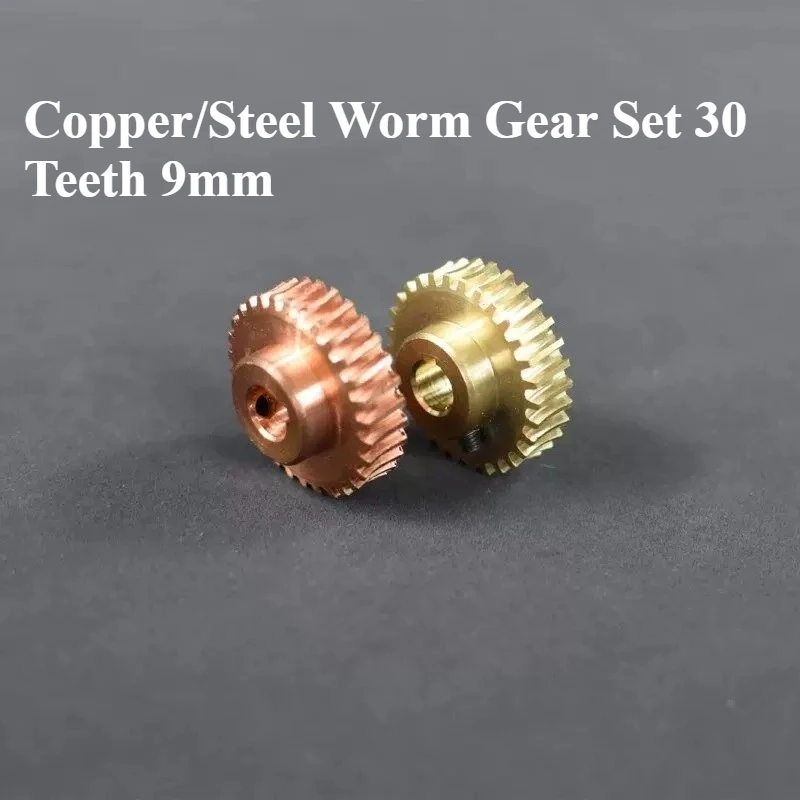 Weiyi 801 Shovel Leather Machine Copper/steel Worm Gear Set 30 Teeth 9mm Spindle Worm Gear Leather Machine Accessories