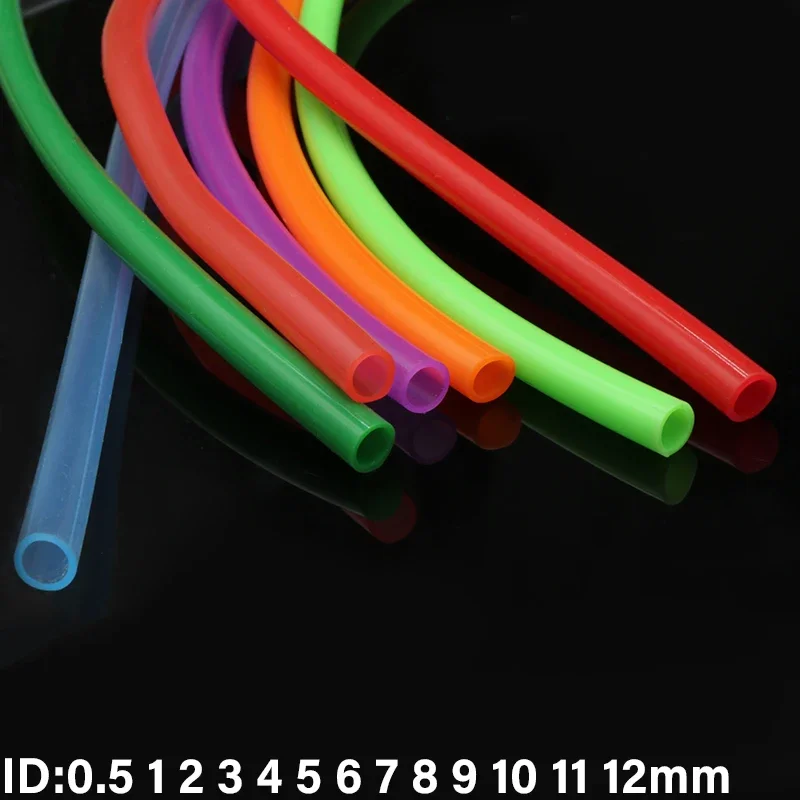 

5m Flexible Silicone Tube Diameter 0.5 1 2 3 4 5 6 7 8 9 10 11 12mm Food Grade Hose Colorful Nontoxic Soft Rubber Water Pipe