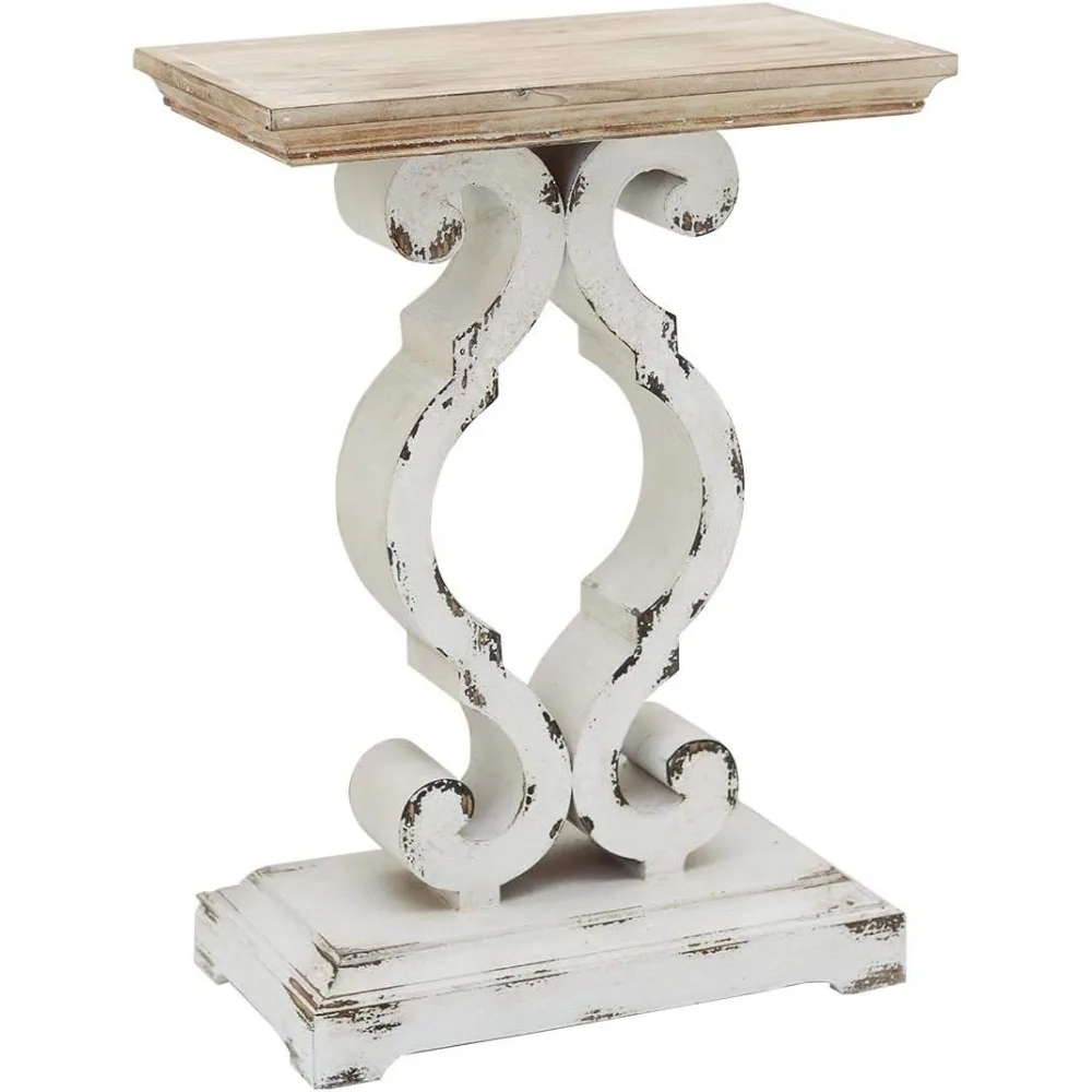 

Rustic Farmhouse Accent End Table, Dinning or Living Room 19.75 x 11.75 x 27.5 Inches