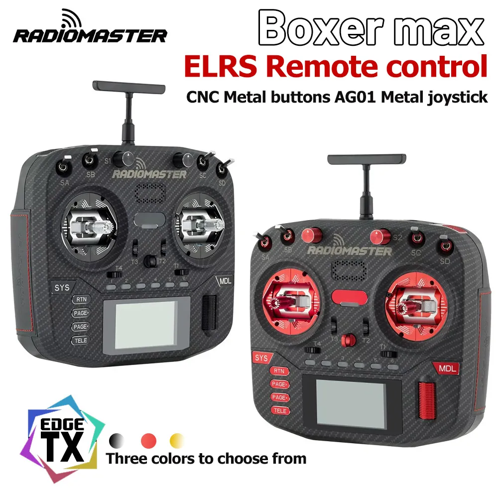 RadioMaster Boxer Max  With CNC AG01 Hall Gimbals Carbon Fiber ExpressLRS 2.4G 16ch Transmitter Remote Control For FPV Drone