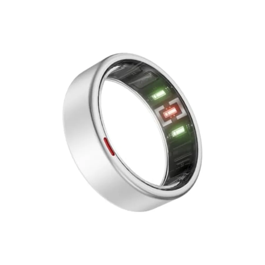 

Gen 2 Smart Ring for Women Men Silver Monitoring Fingertip Skin Temperature and Respiratory Rate During Sleep Heart Rate/Sleep/