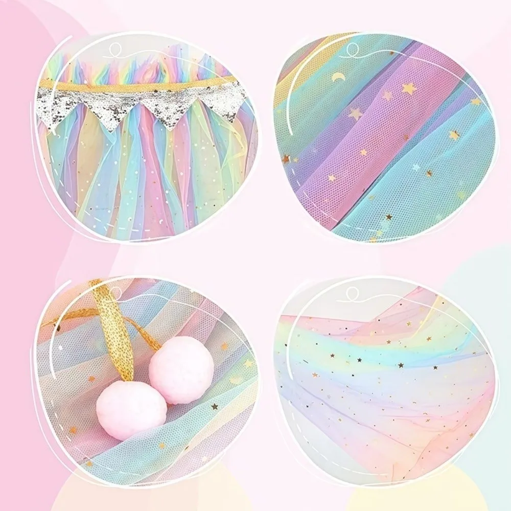 ロールプレイング子供用プリンセスショールステージ小道具メッシュパフォーマンスドレスアップ服プリンセスエルサケープハロウィン