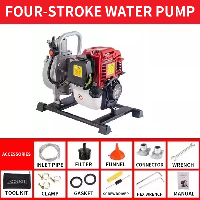 

Fuel Irrigation Water Pump 1 Inch Four Stroke Water Pump Garden Farm High Head Wireless Pump
