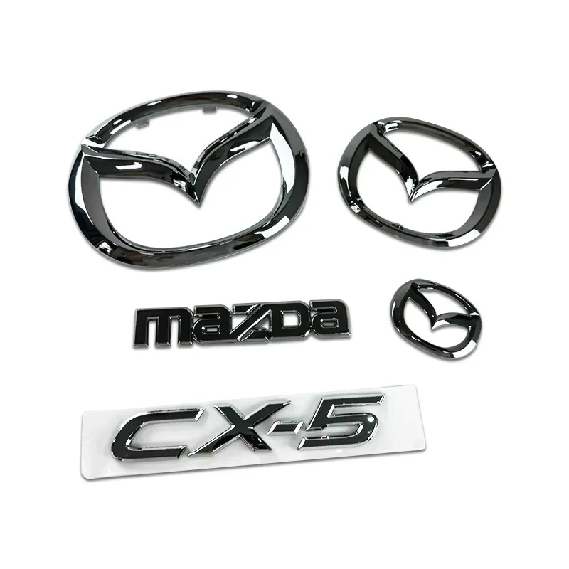 3D Plastic Badge Car Front Trunk Cover Decal Steering Wheel Emblem for Mazda CX-5 CX5 Replaced Decoration