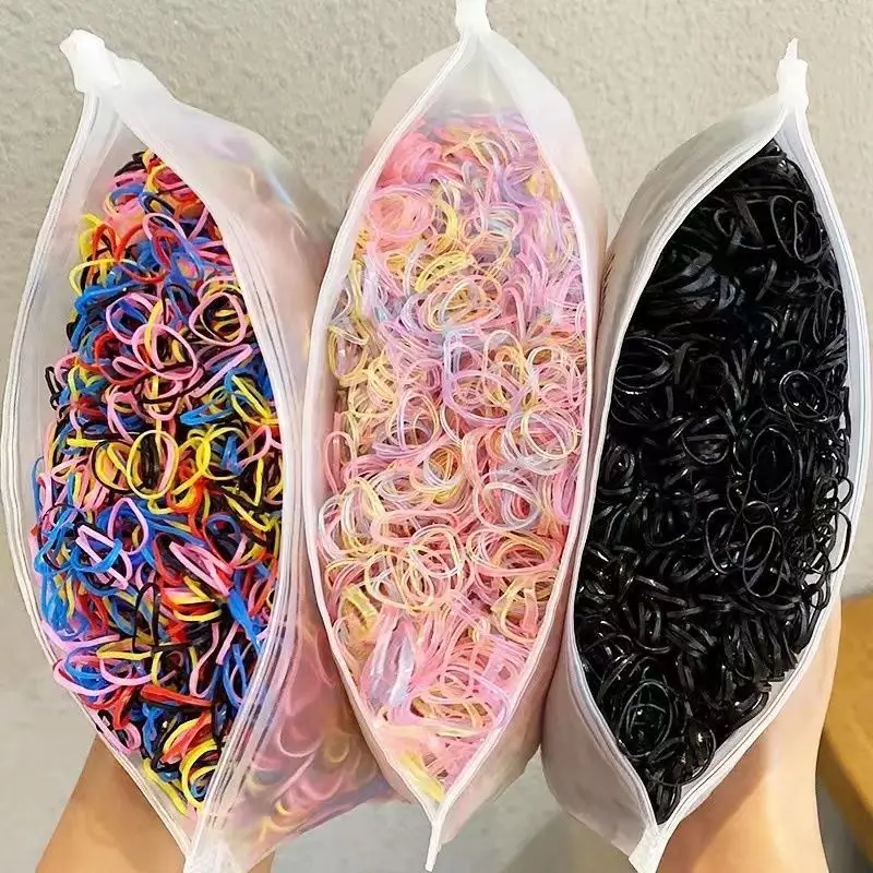 1000pcs/Pack Girls Colorful Small Disposable Rubber Bands Gum For Ponytail Holder Elastic Hair Bands Fashion Hair Accessories