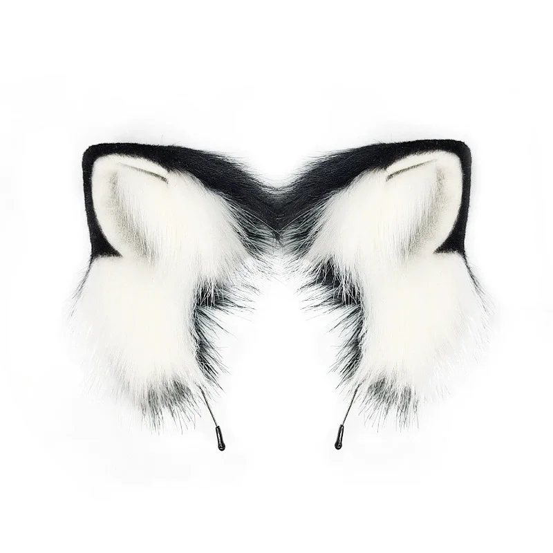 Handmade Japanese Animal Faux Ear Headband Cat Girl Lolita Fox Ear Headpiece Halloween Cosplay Cute KC Cat Ear Headband
