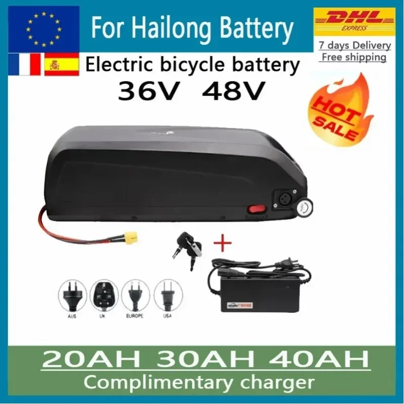 Elektrofahrrad-Akku für Hailong 21700 18650 Zellenpaket 48V 36V 40Ah 17,5 20Ah Lithium-Akku für Bafang TSZZ8