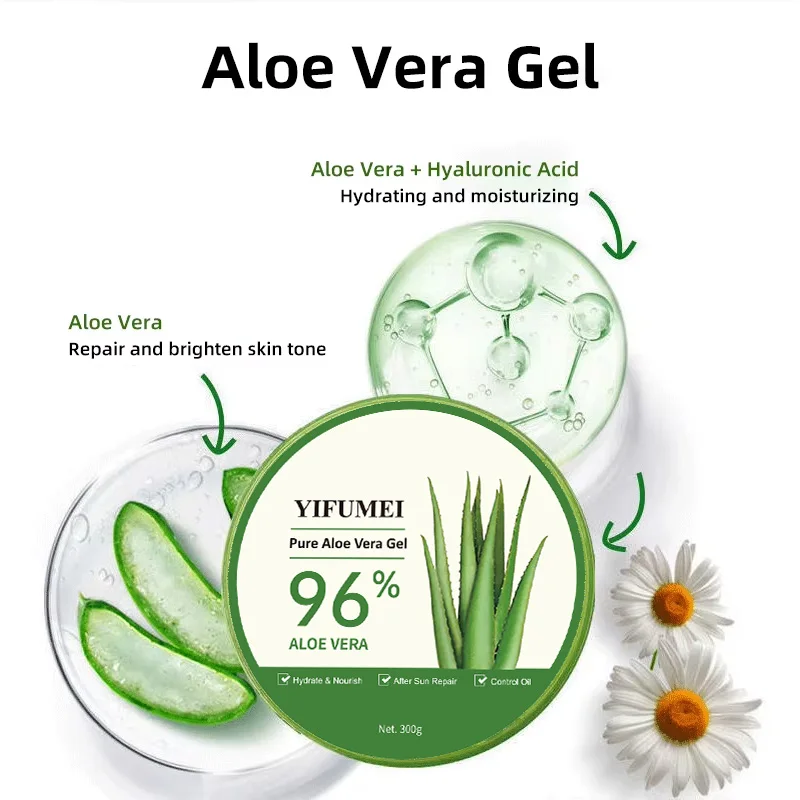 300g Creme gel di aloe vera Idratante Schiarente Nutriente Rassodante Crema viso idratante Prodotto per la cura della pelle del viso