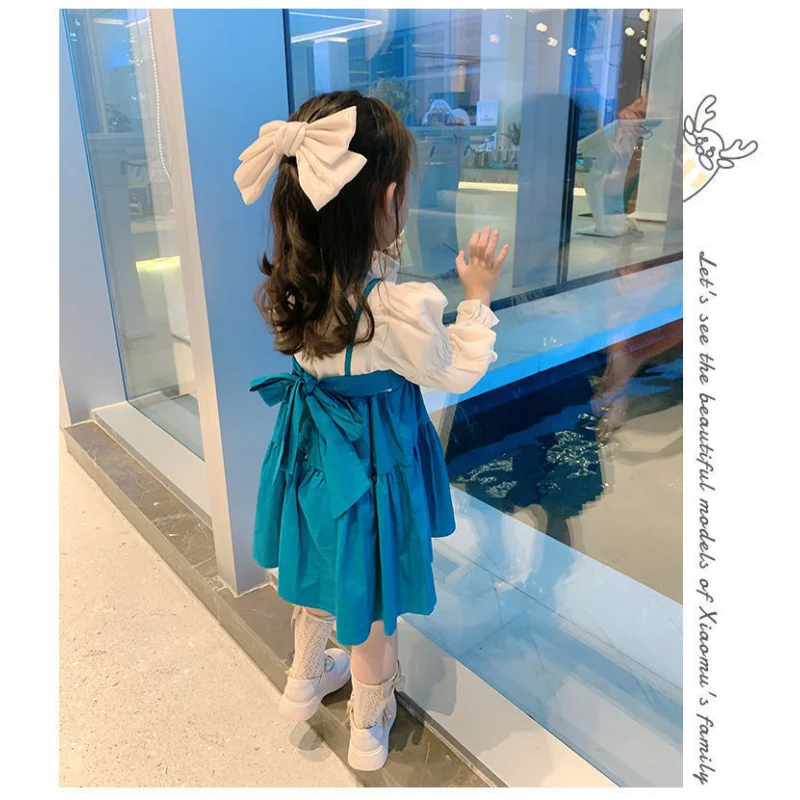 فستان بناتي خريفي جديد مكون من قطعتين فستان أميرة بأكمام طويلة للفتيات الصغيرات فستان خريفي 6203