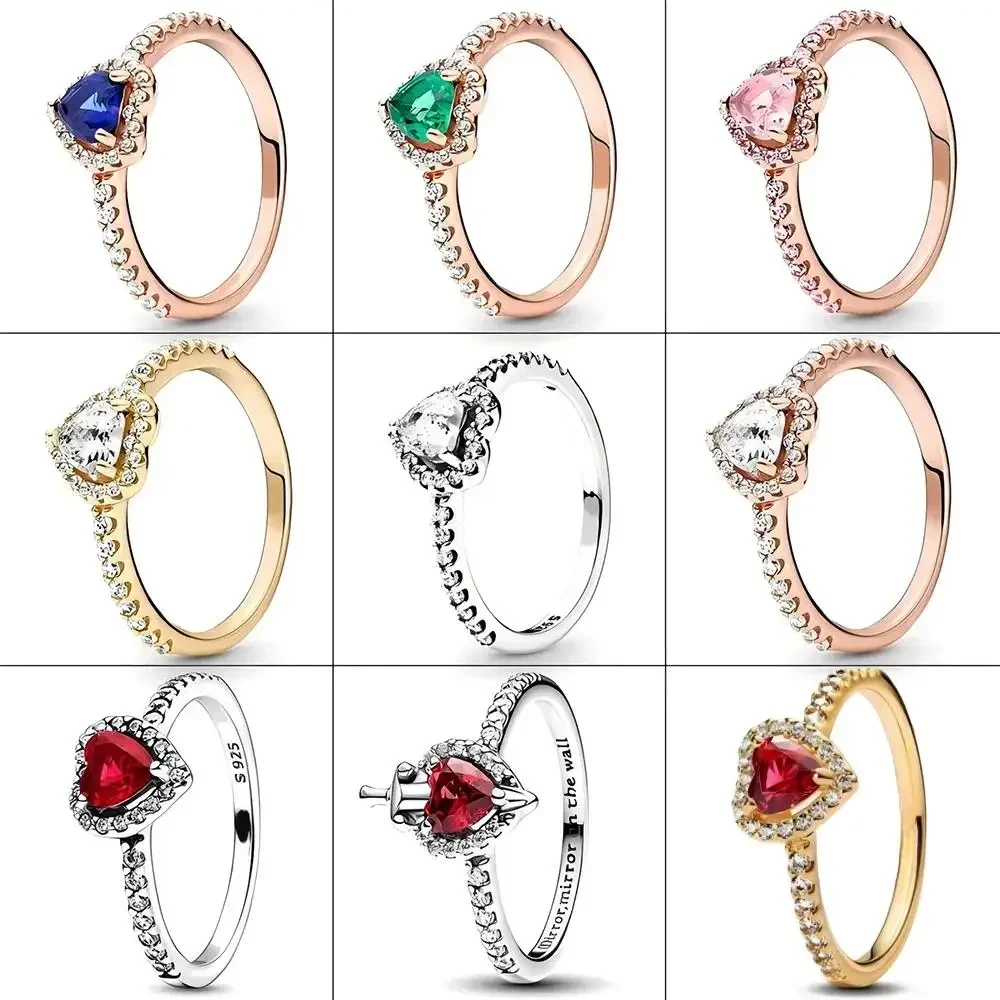 2024 New in 925 Silver Plated Red Zircon Villains Evil Queen Ring Women's Ring Fit Pan Original Bracelets Jewelry Hot Sales