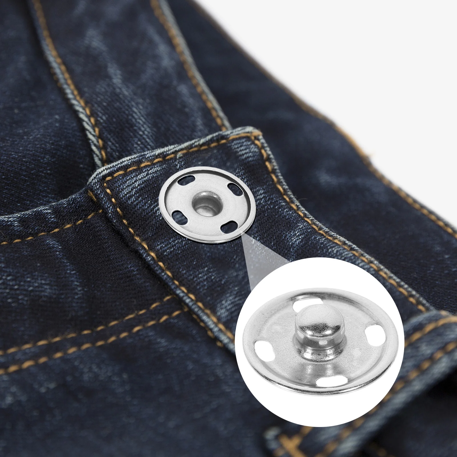 

50Sets Metal Snap Buttons Brass Sew on Snaps Fasteners Round Press Studs for Woolen Overcoat Coat Jacket Down Jacket Knitwear