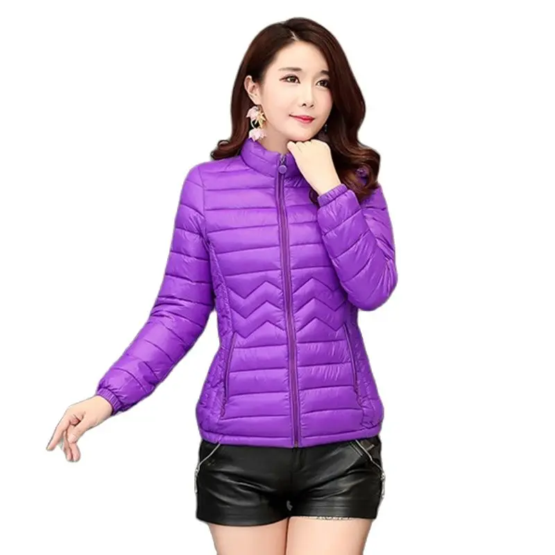 New Women's Cotton-Padded Clothes Women Down Cotton Coat Autumn Winter Keep Warm Jacket Short Casual Female Tops 6XL