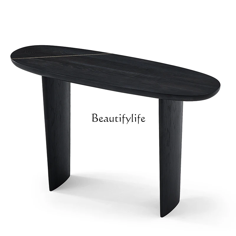 

North American imported white oak solid wood entrance table modern simple light luxury entrance table