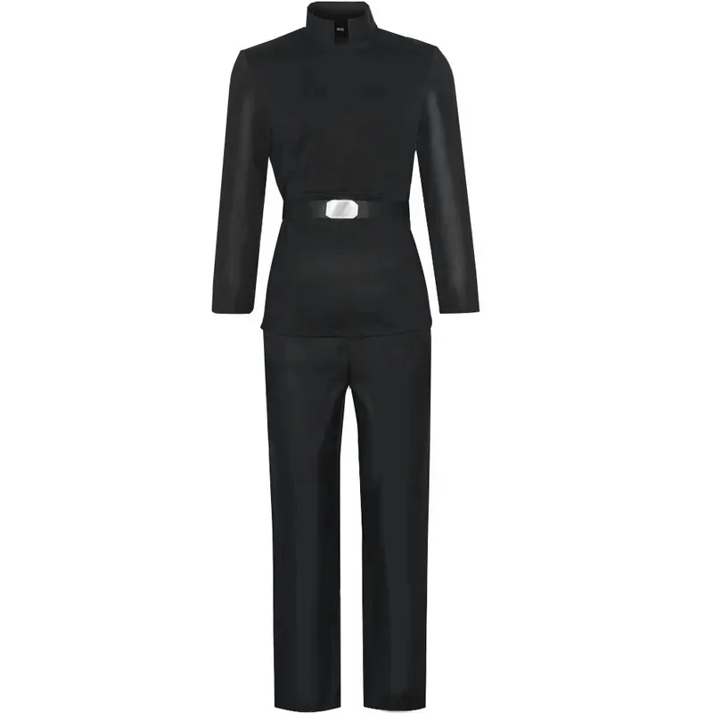 qa156Sky06 Anime Kylo Ren Cosplay Männer Ben Solo Skywalker Ritter Schwarz Mantel Top Hose Gürtel Set Halloween Kostüm Party A6