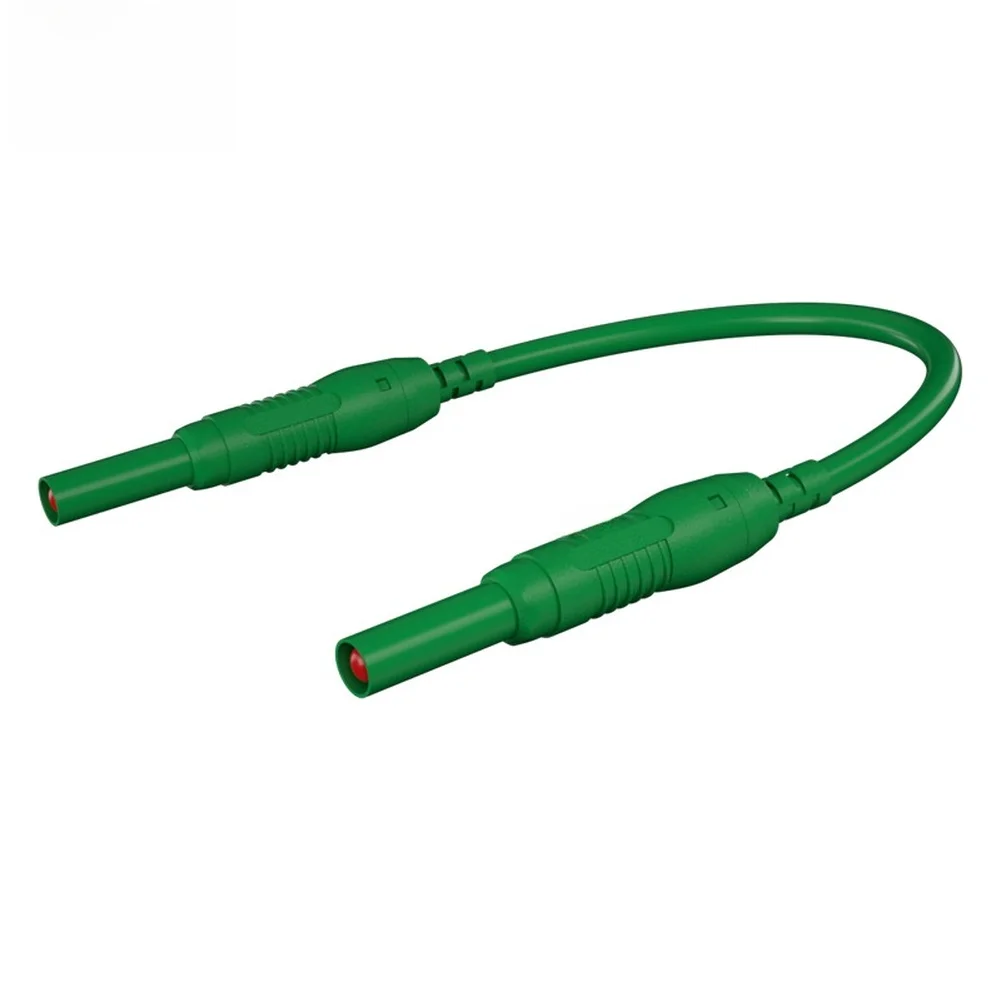 1pc 4mm Safety Banana Jack Test Connector Male To Male Copper Nickel Plated CAT III 1000V Test Connector For Electrical Testing