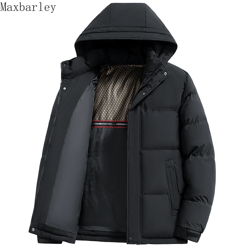 

Men's Winter Jacket Fashion Casual Splicing Design Graphene Windproof Warm Cotton Padded Coat Men Korean Style Thickened Parka