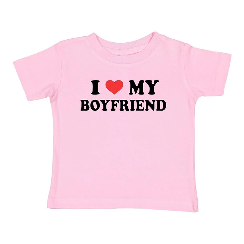 I LOVE MY BOYFRIEND Women Y2K T Shirt Girl Graphic Printed Fashion Harajuku 2023 Streewear Clothes Causal Female Y2K Tops Tee