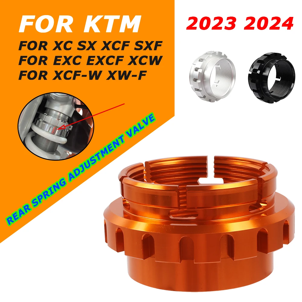 For KTM EXC300 XC SX XCF SXF EXC EXCF XCW XCF-W XW-F 125 150 250 300 350 450 Preload Rear Shock Absorber Spring Adjustment Nut