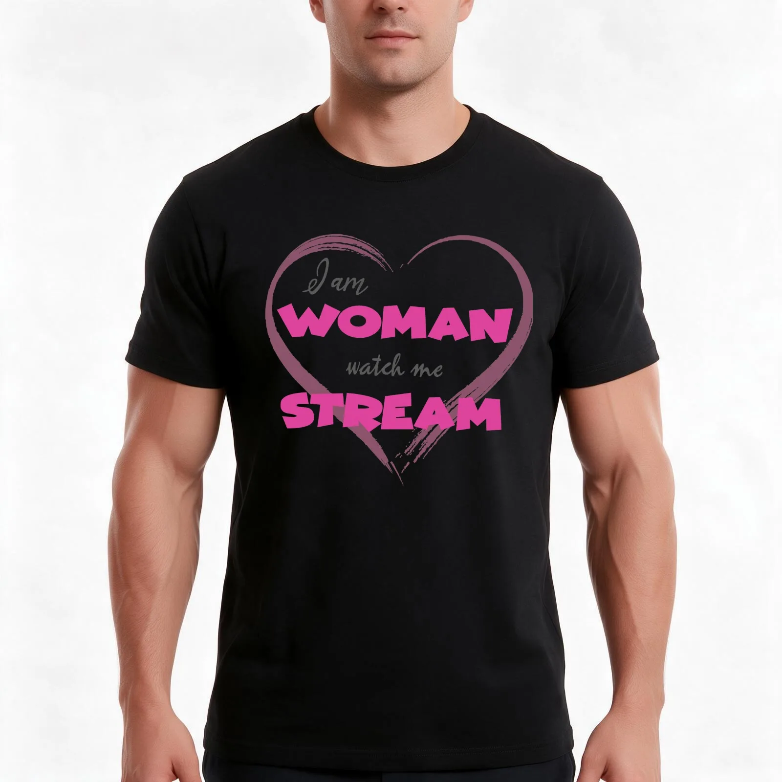 Supporting Woman Streamers T shirt Design T-Shirt Summer Casual Cotton Tee Oversized Streetwear Tops Vintage Graphic Print
