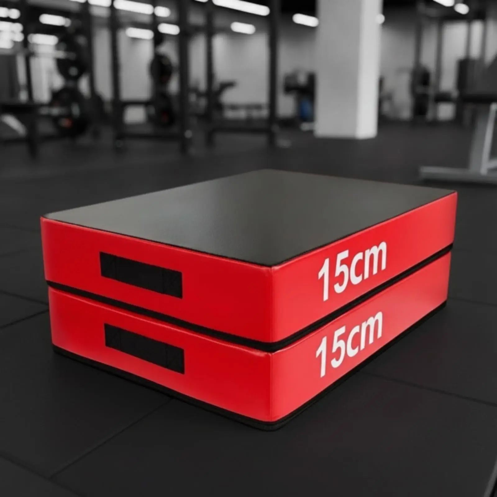 2 Pieces Barbell Shock-Absorbing Guard Pad Impact-Dampening Square Barbell Pad with Side Handle Long-Lasting for Weightlifters