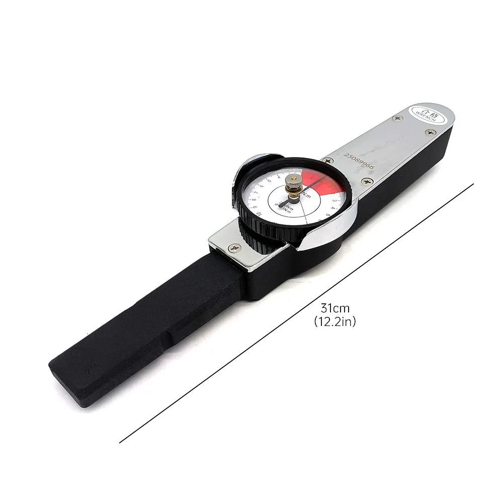 Dial Indicator Torque Wrench, 2-Direction Cursor Spanner Wrench 0-10 N.m, 1/4 Inch Drive Indicating Torque Meter for