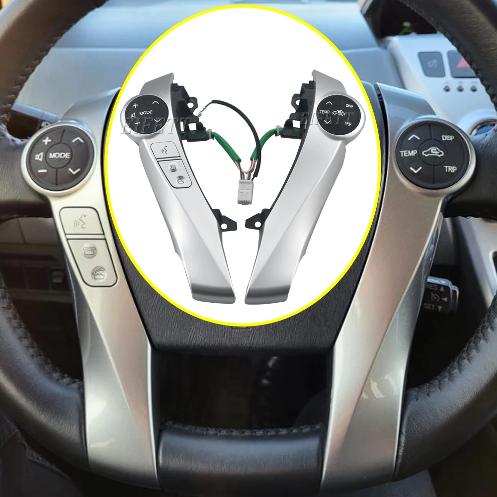 Top Quality Instrument Switch Control Button Steering Wheel Phone Buttons  For Toyota Prius C 2011 - 2015 For Aqua 2012 - 2014