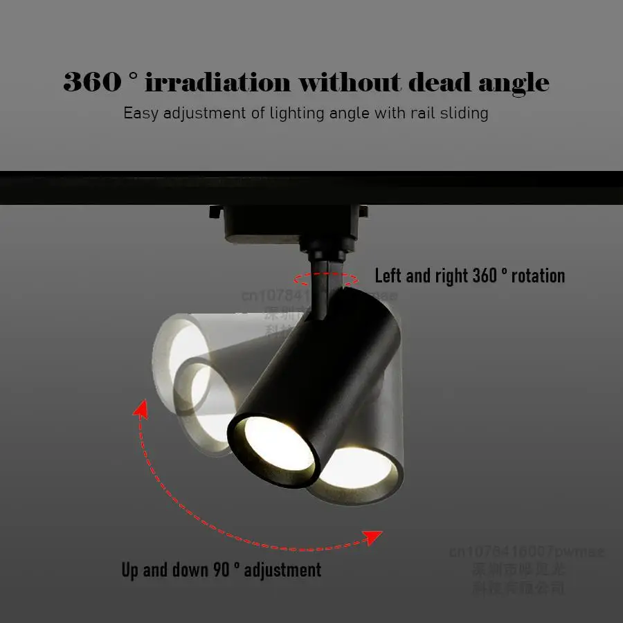 2 Wired LED Track Light System Spotlight Track Ceiling Lighting 10W 20W 30W Spot Lights Alumium Kitchen Cob Rail Lighting Lamp