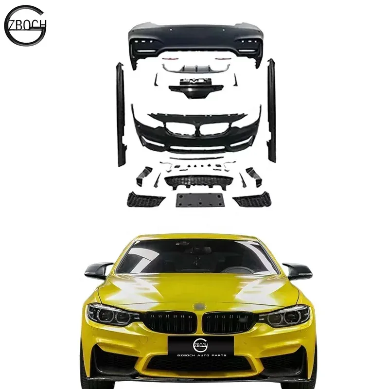 

Bodykit For 4 Series F32 F33 F36 facelift M4 Front car bumper side skirt Rear car bumper M4 car bumpers