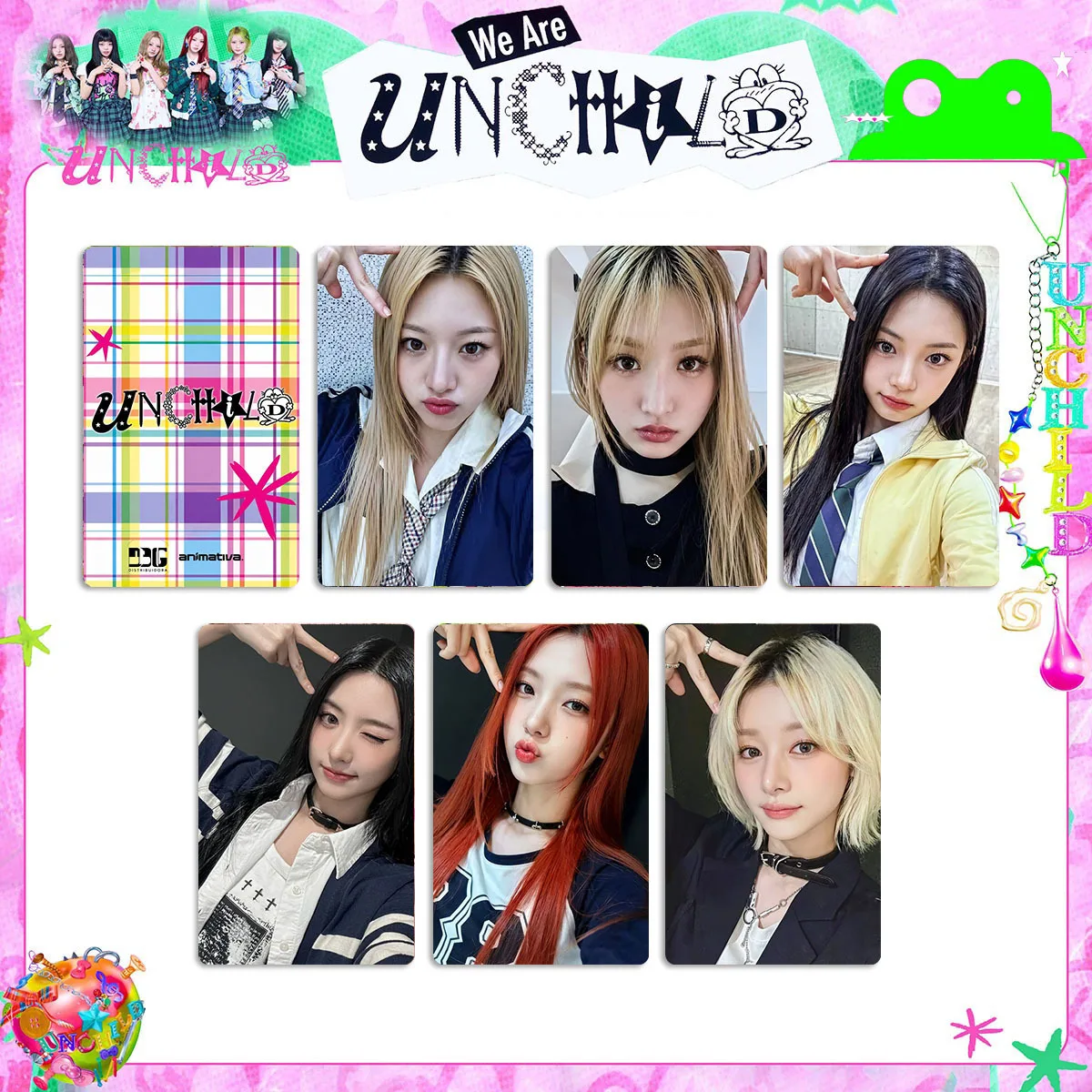 K-pop 6pcs/set UNCHILD New Album Full Set Showcase Postcard Collector's Edition Special Edition Yeeun Heikie Haeun Photo Cards image 3