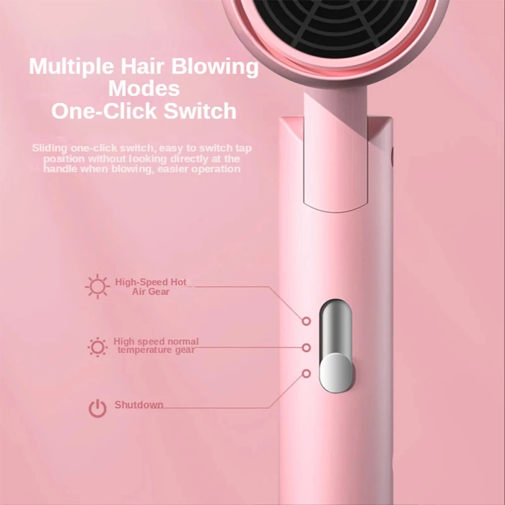 3500w venda quente secador de cabelo profissional salão de beleza mini viagem portátil lidar com secador de ar com coleta de ar nozzel