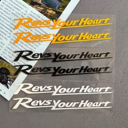 1 set of 2 Revs Your Heart Reflective Waterproof Body Decoration Stickers For JOGI125 TMAX NMAX XAMX SMAX SCOOPY PCX Universal