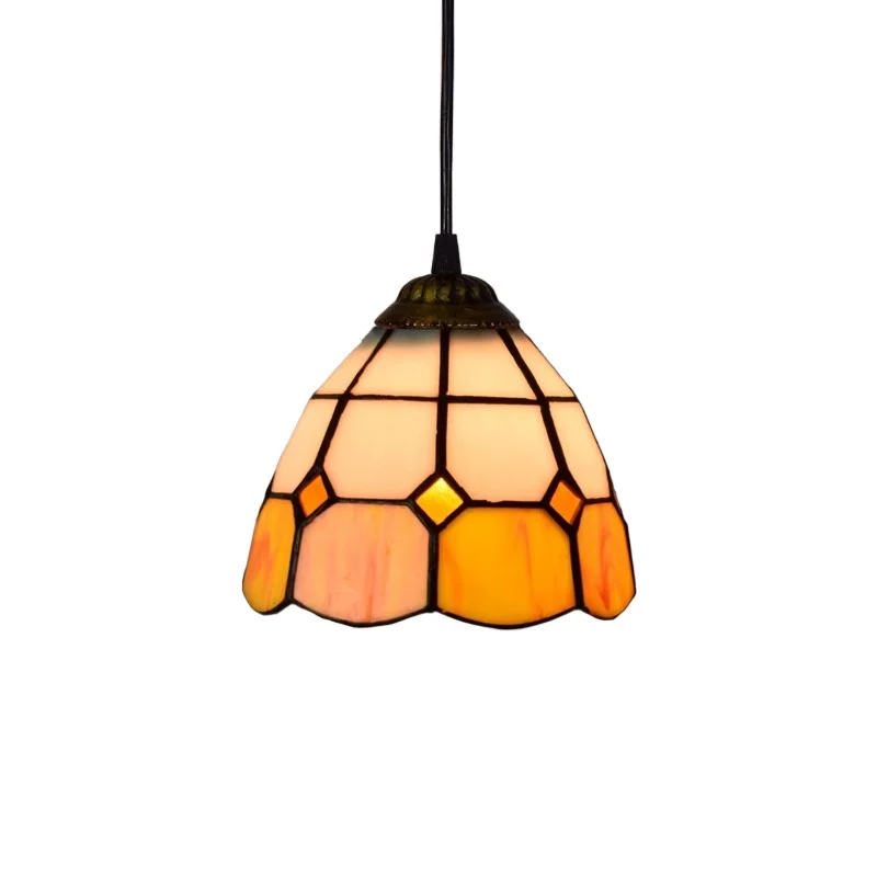

Glazed lamp 15CM colored glass aisle balcony corridor bar counter pastoral sunflower small chandelier