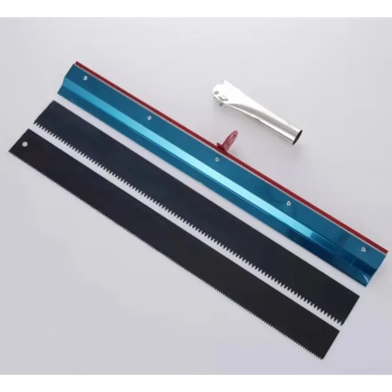 56*12cm Stainless Steel Notched Squeegee Epoxy Self Leveling Floor Construction Rake Tool