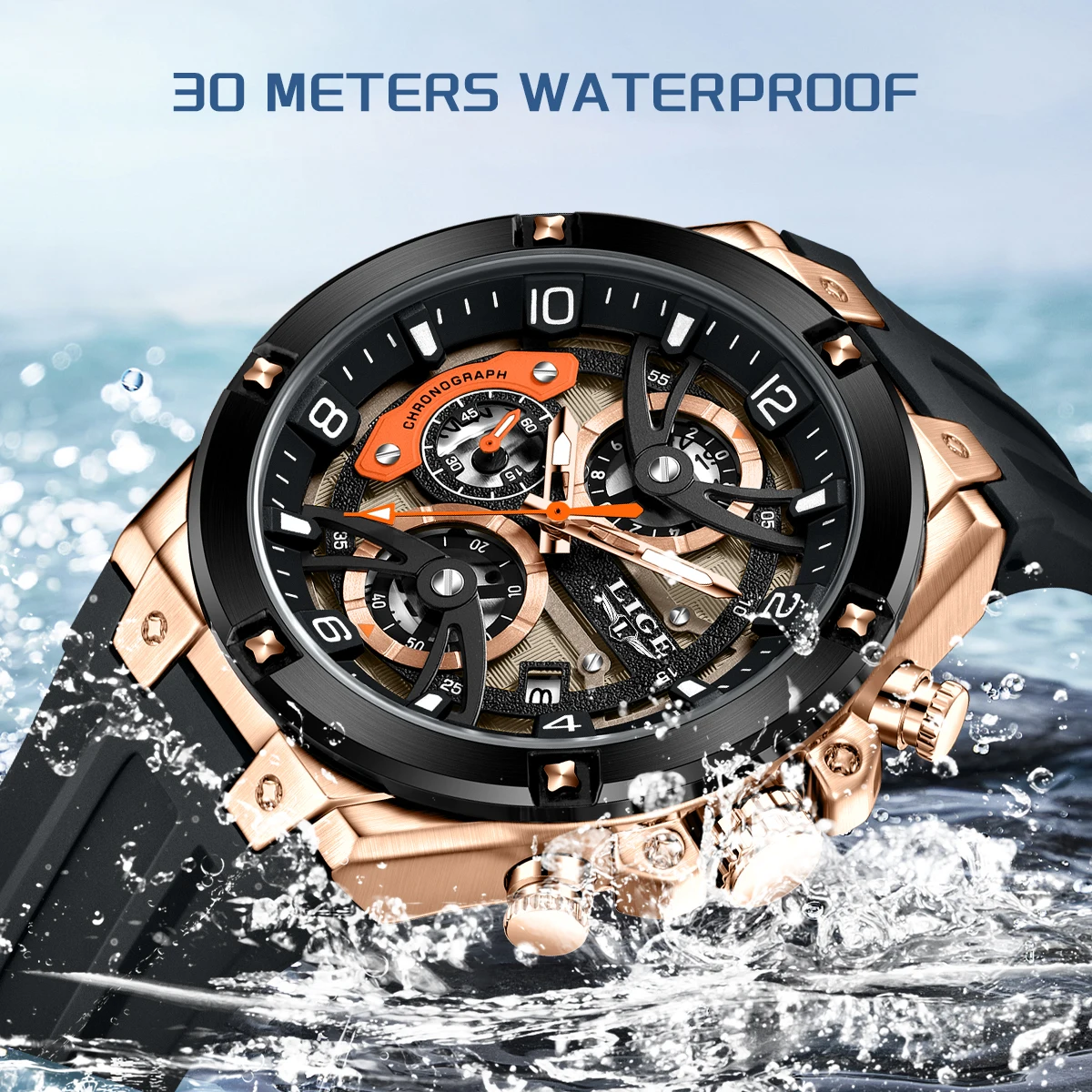 LIGE Fashion Luxury Quartz Watches for Men Simple Trendency Casual Sport Top Brand Waterproof Date Man Watch Random Gift Box New