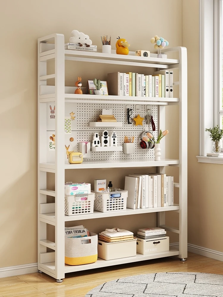 

Стеллаж для хранения детских книг от пола до потолка, многослойный книжный шкаф из кованого железа, книжная полка с отверстиями, студенческая бытовая стена